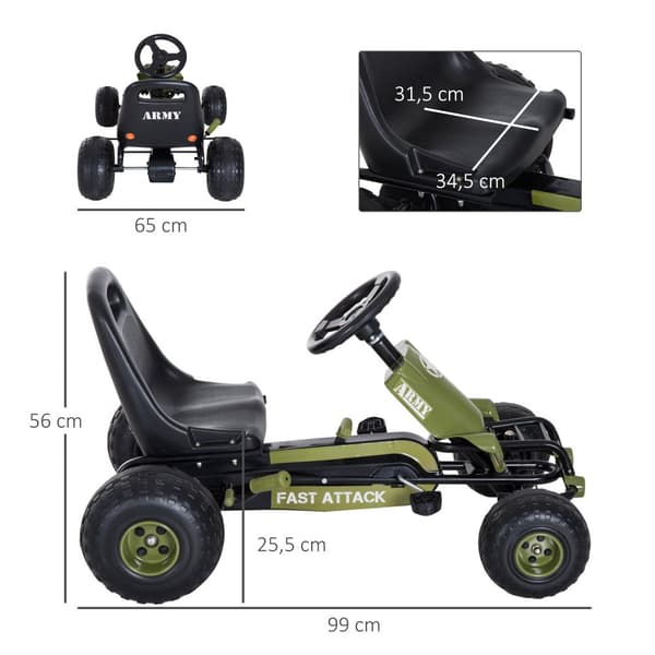 Go Kart, 99x65x56 cm, Grøn