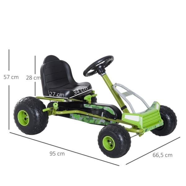Go Kart, lapsille, L95 x K66,5 x K57cm, vihreä
