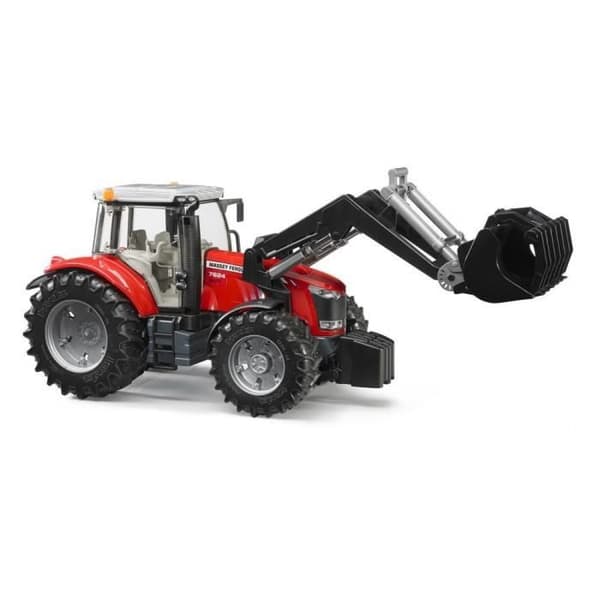 Massey Ferguson 7600 traktor med gaffel - BRUDER - Modell 3047 - Pojke - Skala 1:16