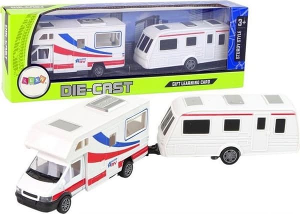 Leantoys - 12250 - set av husvagnsfordon med metallkomponenter