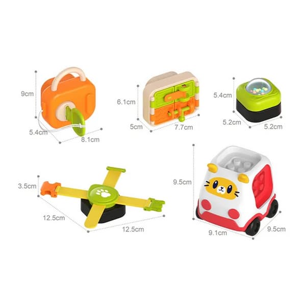 WOOPIE BABY Montessori Byggsats med Manipulativa Delar – Bil Katt 1