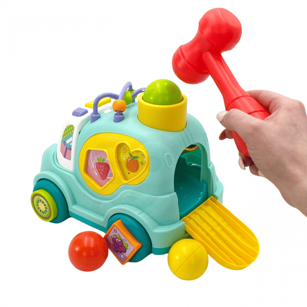 WOOPIE BABY Interaktiv Musikalsk Bil Montessori Sorter Blå