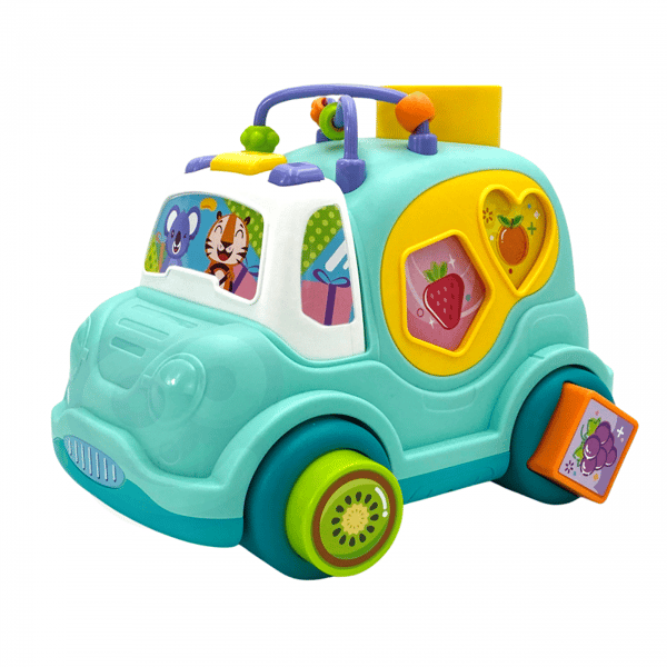 WOOPIE BABY Interaktiv Musikalsk Bil Montessori Sorter Blå