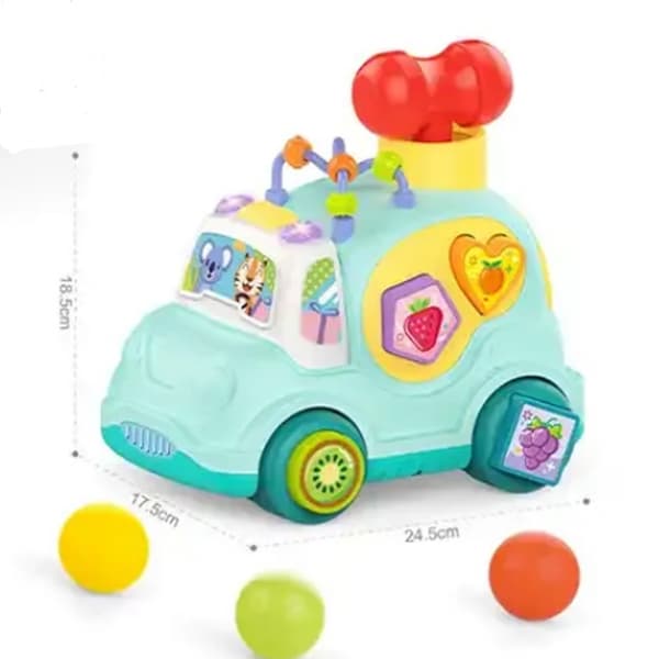 WOOPIE BABY Interaktiv Musikalsk Bil Montessori Sorter Blå