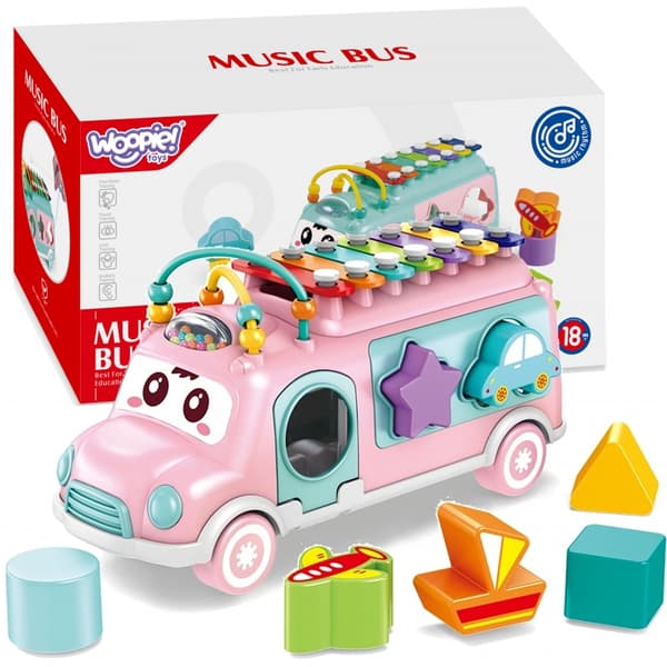 WOOPIE BABY Musik Bilsorterer med bækkener – Pink