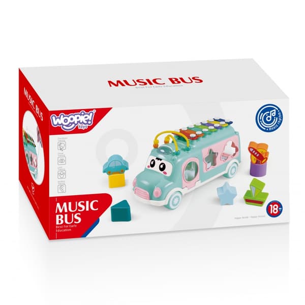 WOOPIE BABY Musikbil Sorter med Cymbaler – Grön