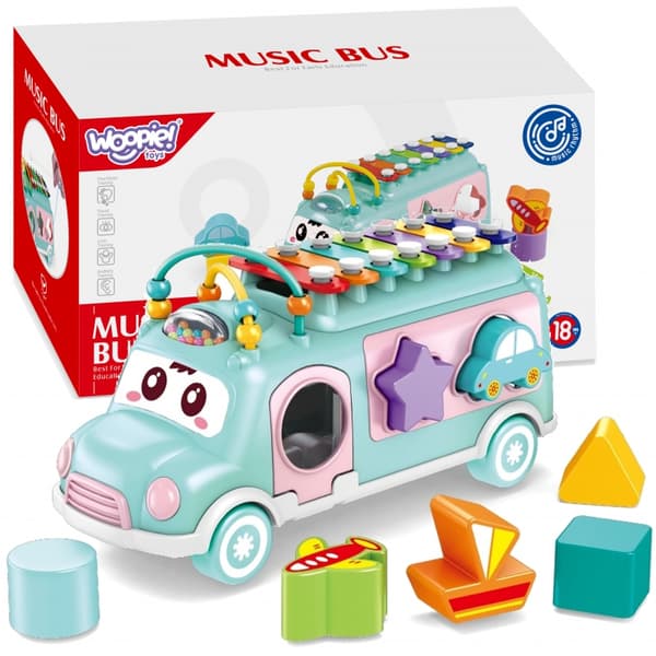 WOOPIE BABY Musikbil Sorter med Cymbaler – Grön