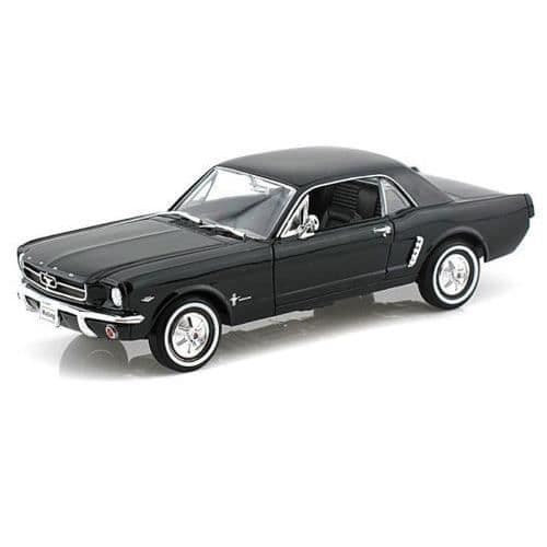 Miniatyrer monterade - Ford Mustang coupé svart 1964 1/24 Welly