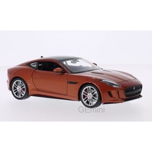 Miniatyrer monterade - Jaguar Type F orange 1/24 Welly