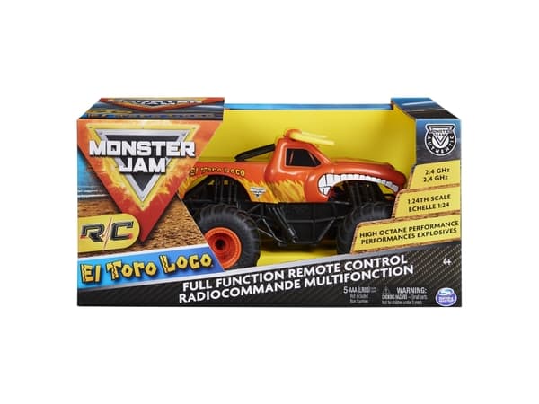 Monster Jam MJC RDC 1to24 El Toro Loco GML, Monster truck, 4 år, AAA, Sort, Oransje