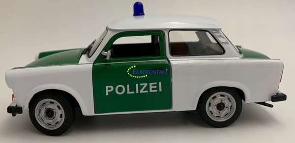 TRABANT 601 Polizei POLICE modell 24037GP metall Welly 1:24