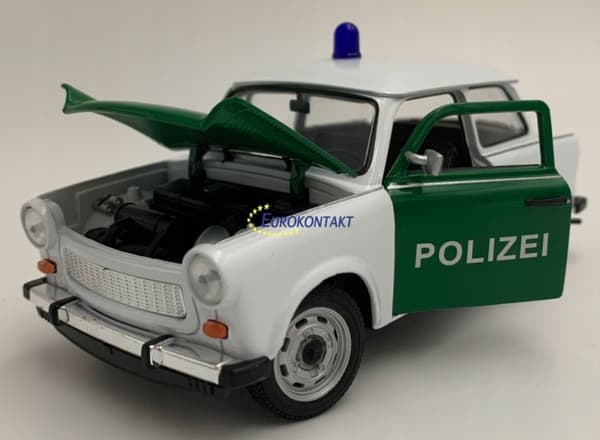 TRABANT 601 Polizei POLICE modell 24037GP metall Welly 1:24