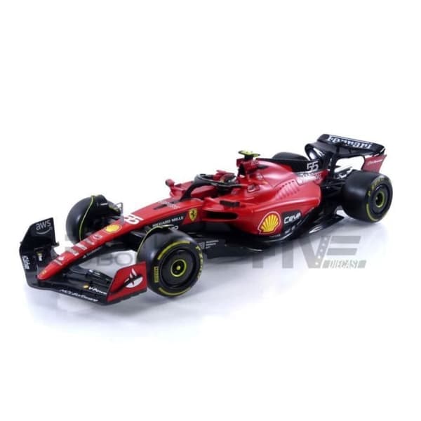 Samlarbil i miniatyr - BBURAGO - FERRARI F1-23 - 1/18 - Röd / Svart - Säsong 2023