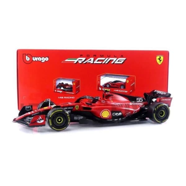 Samlarbil i miniatyr - BBURAGO - FERRARI F1-23 - 1/18 - Röd / Svart - Säsong 2023