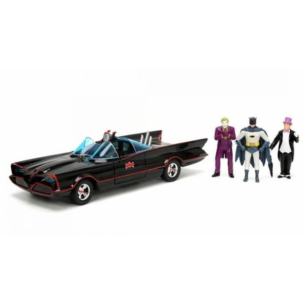 Monterade miniatyrer - Batman Deluxe - Med Robin, pingvinen, The Jocker 1/24 Jada-figurer