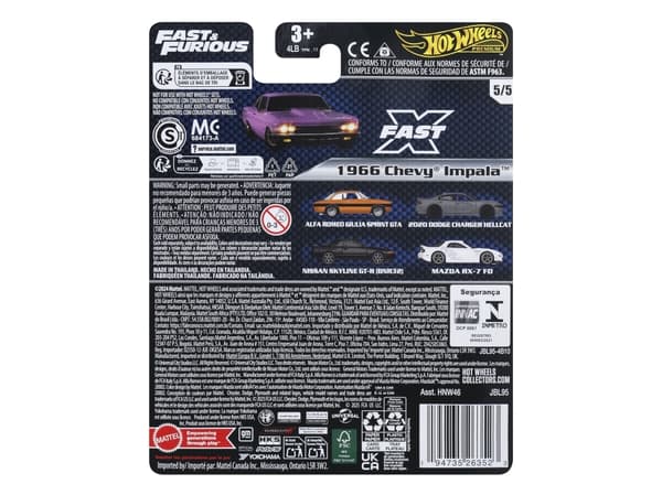 Hot Wheels Premium Fast and Furious Fast and Furious, 1966 Chevy Impala