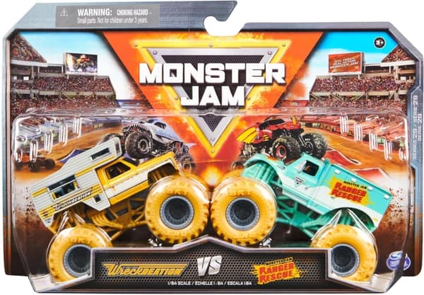 Monster Jam 1:64 Die Cast 2-pack - Wreckreation vs Ranger Rescue