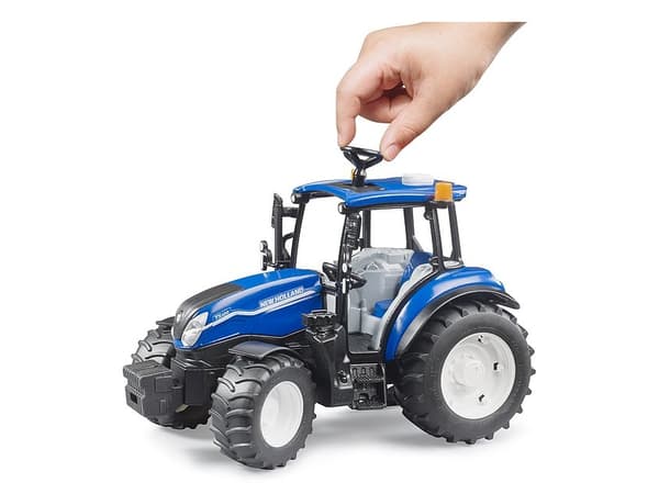 BRUDER Holland T5.120, Traktor, 3 år, Akrylonitril-butadien-styren (ABS), Sort, Blå