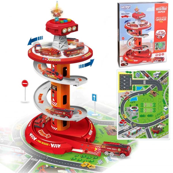 WOOPIE Spiral Bilbane med garage – 3 dele