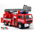 Miniatyrbild 2 av 2: Brandbil i metall - Hipo - HKG80 - Öppningsbara dörrar - Belysning - Ljud - Stegar