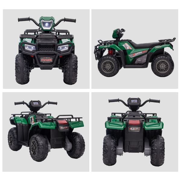 Elektrisk Quad Bike Barn LED Music 3+ Sort/Grønn