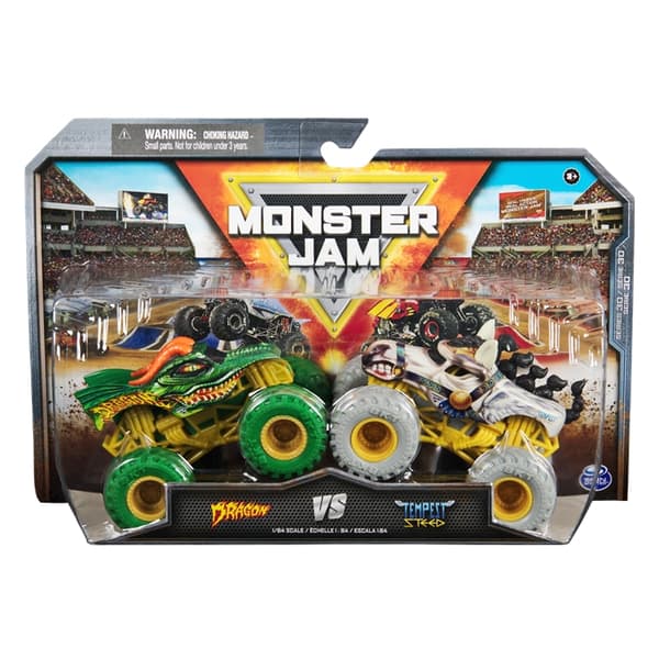 Monster Jam 1:64 2-pack Dragon vs Tempest Steed S30