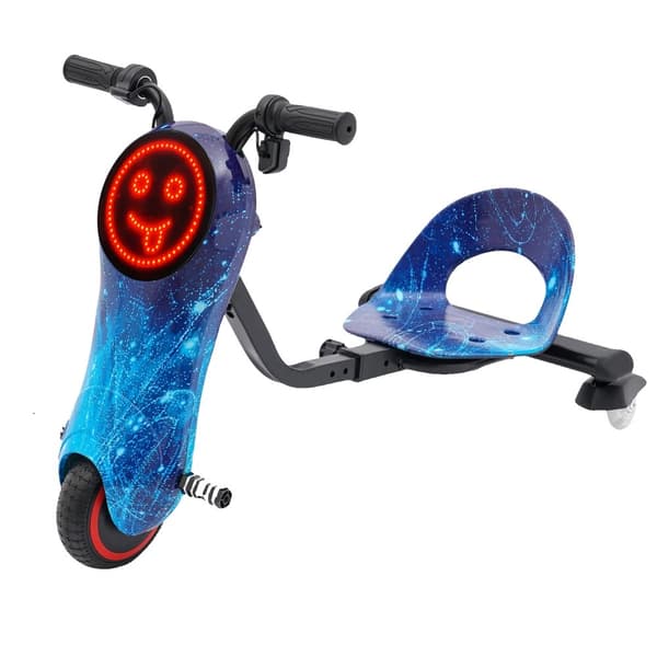 Lasten sähköinen liukuscooter, 180W harjaton moottori, säädettävä pituus, LED-näyttö,Sininen