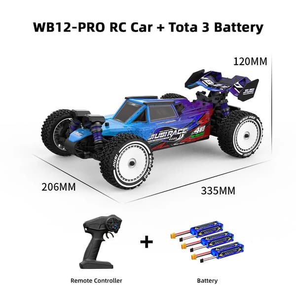 RC-auto, 4WD, kaikilla maastoilla toimiva, nopea vauhti,WB12 PRO 3B Sininen