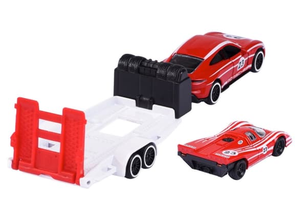 Majorette Porsche Race Trailer Taycan Turbo S + 917