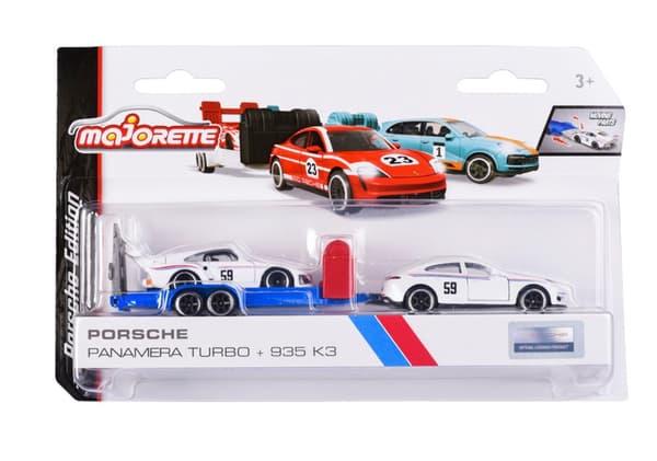 Majorette Porsche Race Trailer Panamera Turbo + 935 K3