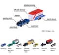 Miniatyrbillede 3 af 5: Majorette Race Trailer Ford F-150 Raptor + Mustang GT