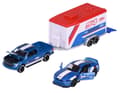 Miniatyrbillede 2 af 5: Majorette Race Trailer Ford F-150 Raptor + Mustang GT