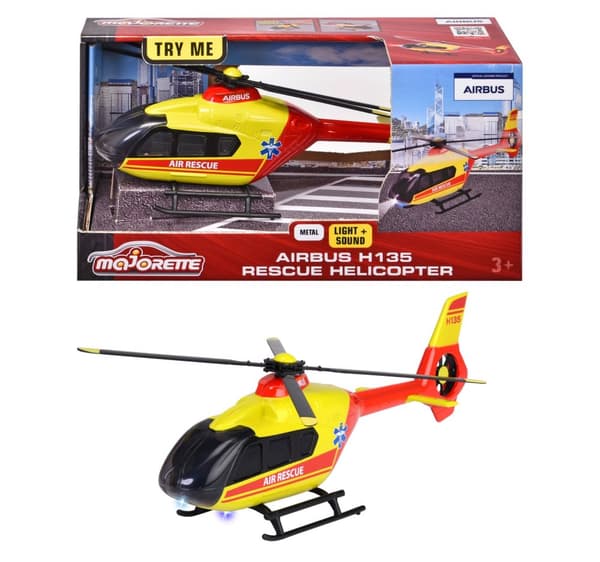 Majorette Airbus H135 Räddninghelikopter med ljud och ljus