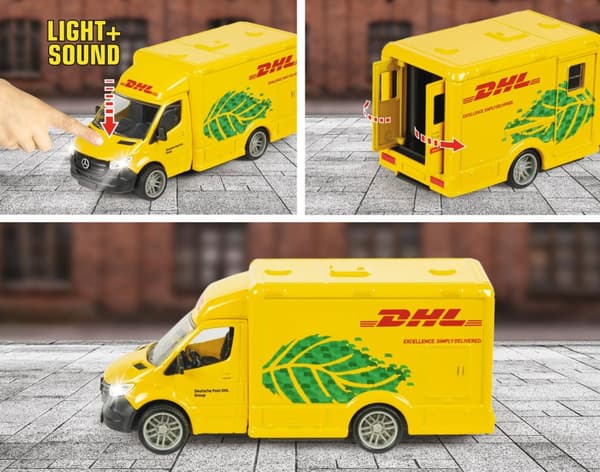 Majorette Mercedes-Benz Sprinter DHL äänellä ja valolla