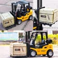Miniatyrbillede 4 af 6: OBOSOE realistisk metalgaffeltruck med løftearm – pullback truck til drenge
