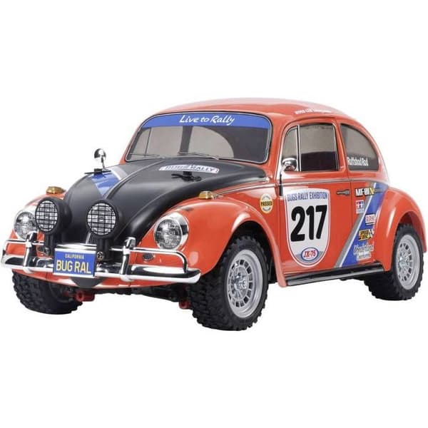 Radiostyrd bil - Tamiya - Volkswagen Beetle Rally - Orange - Mixad - Utomhus