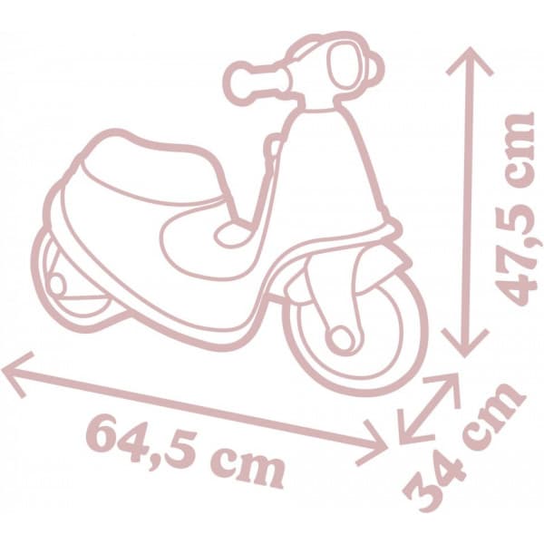 Smoby Toys potkutteluskootteri, ride-on, vaaleanpunaninen