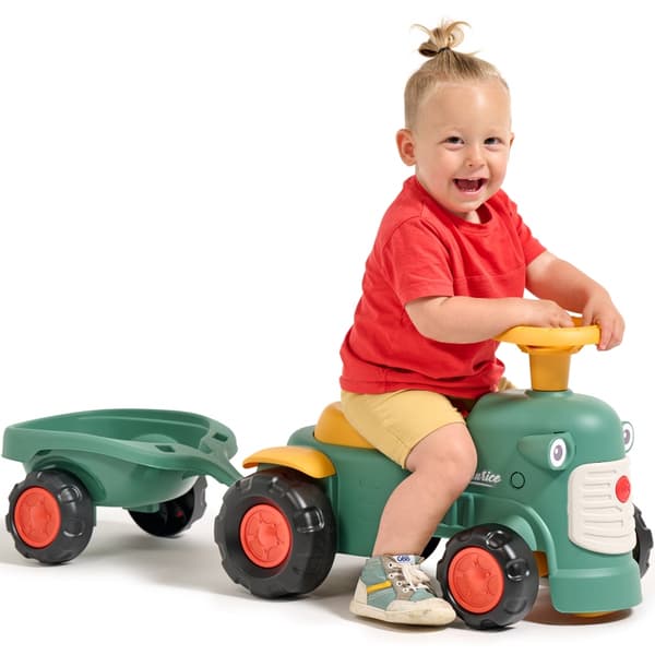 FALK Baby Maurice Grøn Vintage Traktor med Trailer fra 1 år