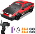 Pikkukuva 1 / 6: OBOSOE 2.4G kauko-ohjattava nelivetoinen leluauto 1:24 mittakaava – nopea sähköinen propulsioauto valoilla pojille