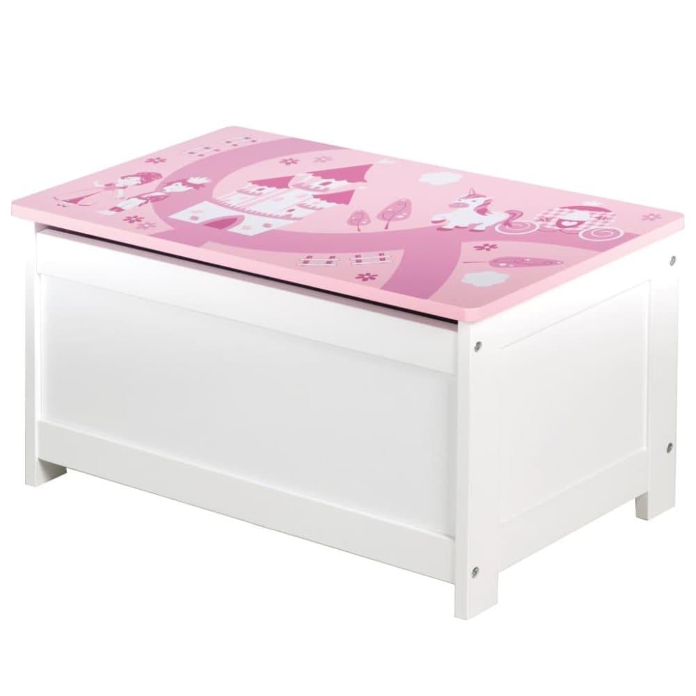 roba Oppbevaringskiste for leketøy Crown rosa 60x32x30 cm MDF