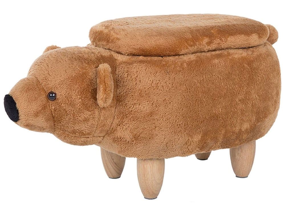 Sittpuff med förvaring guldbrun BEAR
