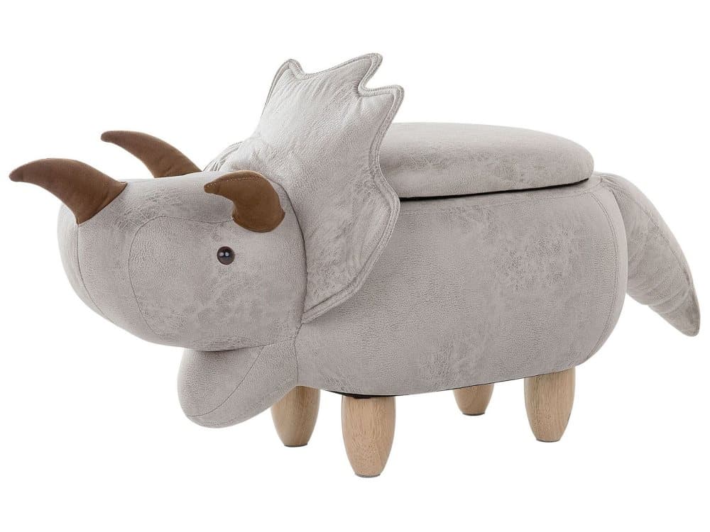 Sittpuff med förvaring ljusgrå TRICERATOPS