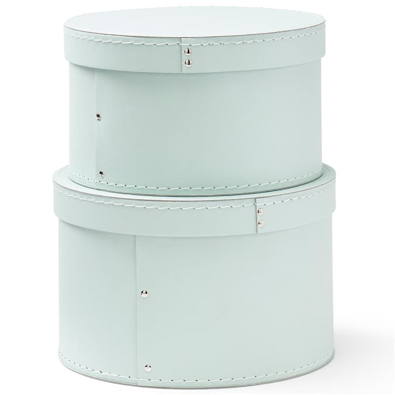 Kids Concept Förvaringsbox Rund 2-set Ljusg