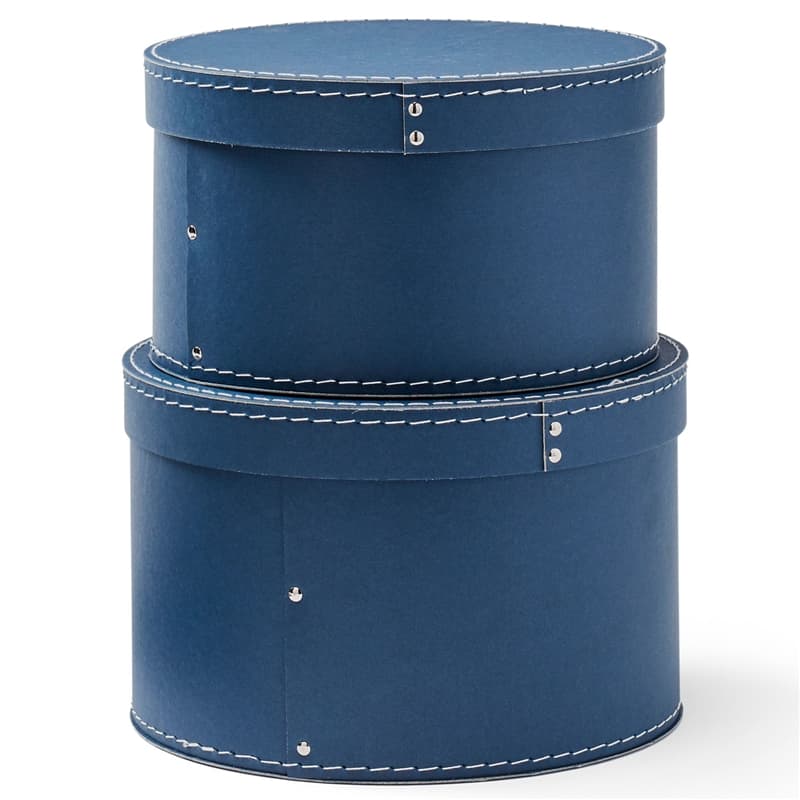 Kids Concept Förvaringsbox Rund 2-set Mörkb