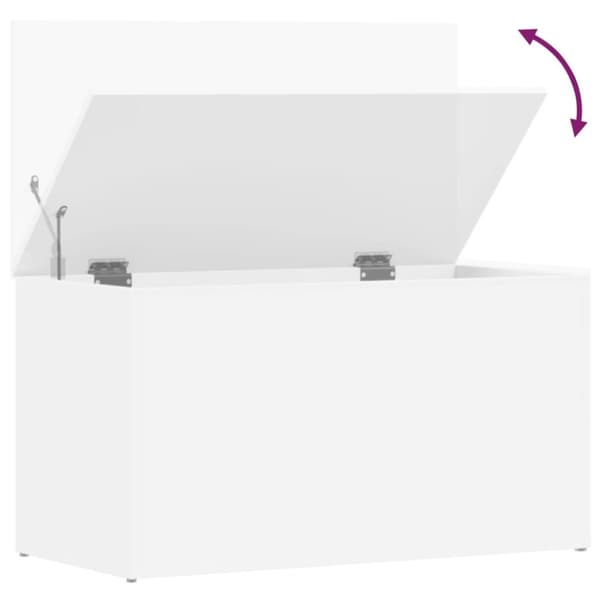 vidaXL Förvaringskista vit 84x42x46 cm konstruerat trä