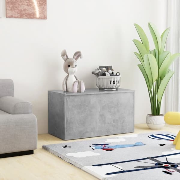 vidaXL opbevaringskasse 84x42x46 cm konstrueret træ betongrå