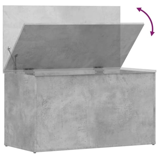 vidaXL opbevaringskasse 84x42x46 cm konstrueret træ betongrå