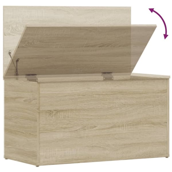 vidaXL Oppbevaringskiste sonoma eik 84x42x46 cm konstruert tre