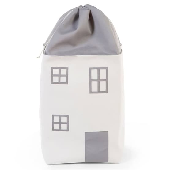 Childhome Leksakslåda Hus Grå Och Benvit