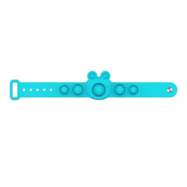 Effektfullt Mjukt Fidget Toy Armband Simple Dimple Pop-It Blå Blå